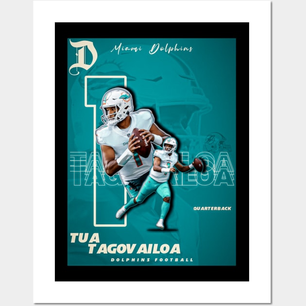 Tua Tagovailoa 1 Wall Art by NFLapparel